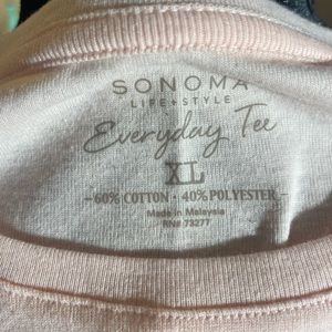 Soft pink Sonoma XL T-shirt.